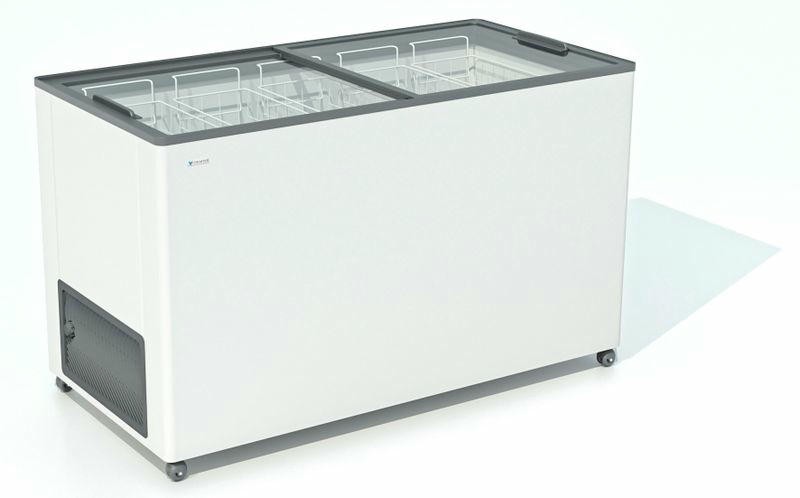 ЛАРЬ МОРОЗИЛЬНЫЙ FROSTOR F 400 С ПРЯМОЕ СТЕКЛО СЕРЫЙ (ПРОПАН)